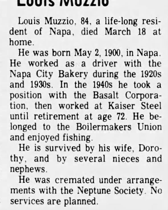 Clipping from The Napa Valley Register